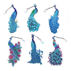 5D Diamonds Painting Bookmarks DIY Peacock Book Ornament Kits ktclubs.com