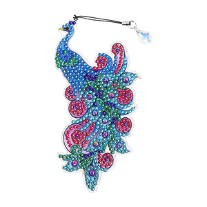 5D Diamonds Painting Bookmarks DIY Peacock Book Ornament Kits ktclubs.com