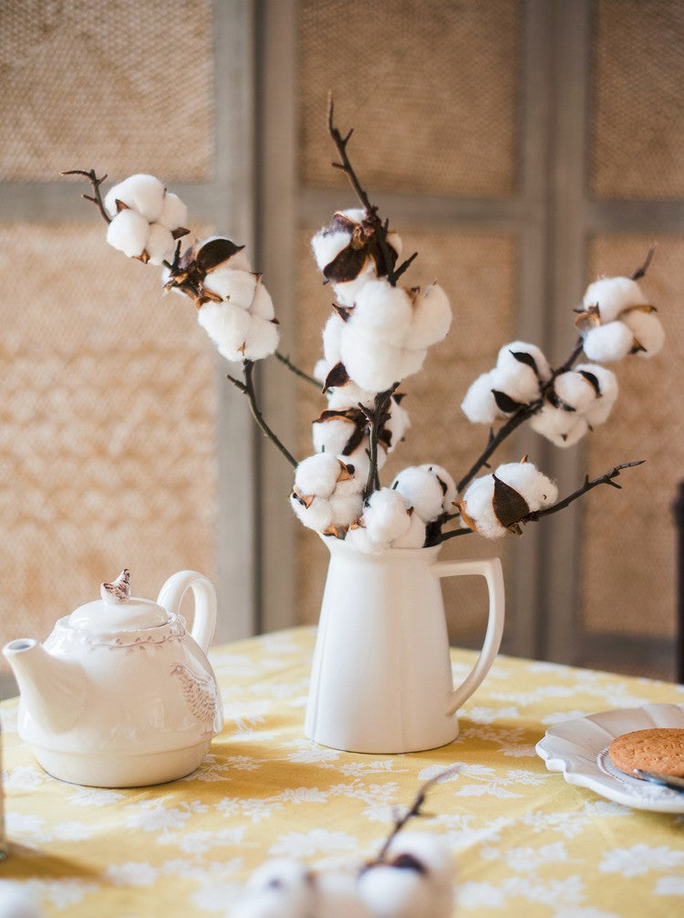 Cotton Branch, Table Centerpiece, Spring Artificial Floral for Dining Room, Bedroom Flower Arrangement Ideas, Simple Modern Flower Arrangement Ideas for Home Decoration