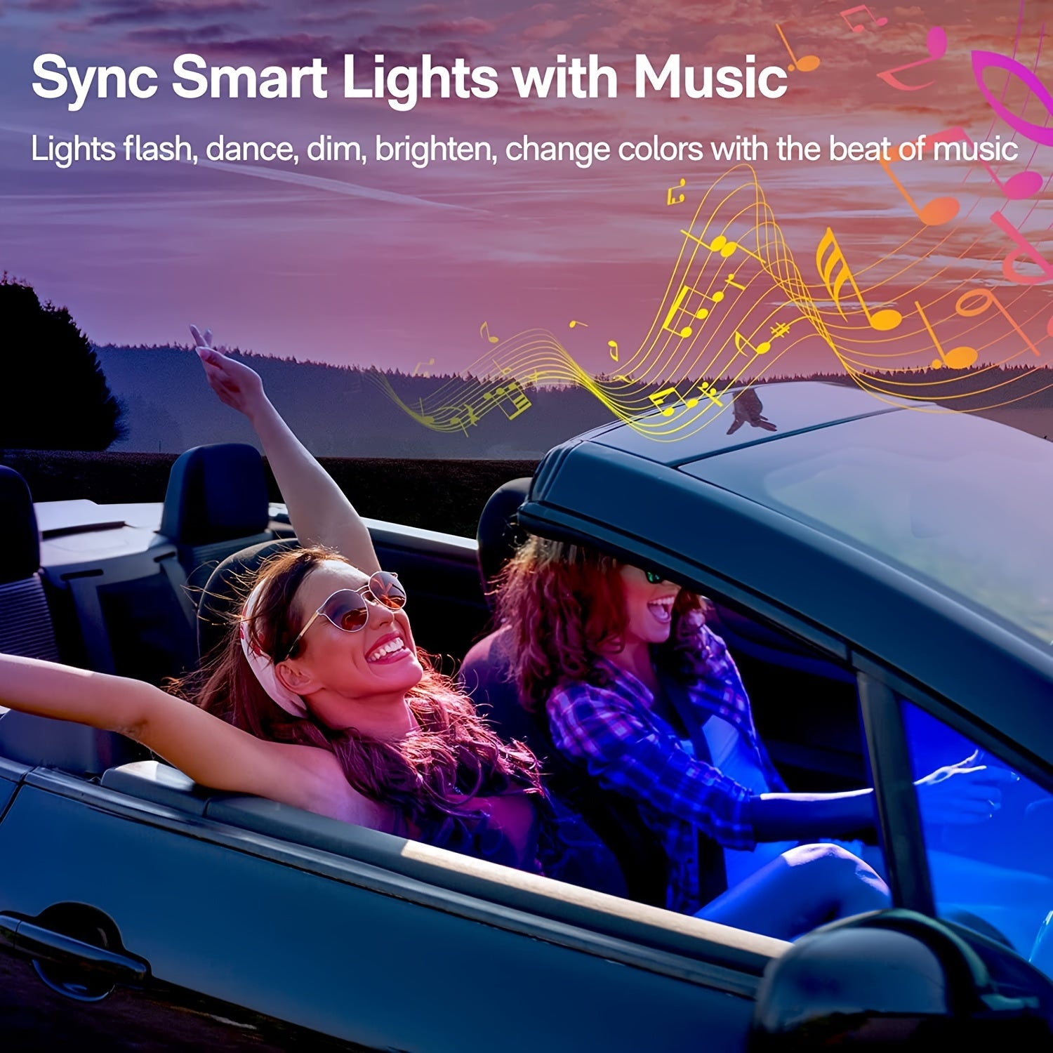 LED Lights For Car, Car LED Lights Car Accessories, App Control With Remote, Music Sync Interior Car Lights, DIY, Under Dash RGB LED Strip Lights For Car, Truck (12V DC With Charger)