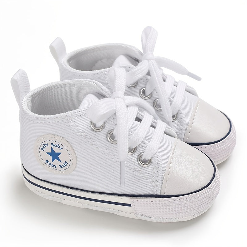 Infant Baby Boys Sneakers, Soft-soled Anti-slip High Top Crib Shoes