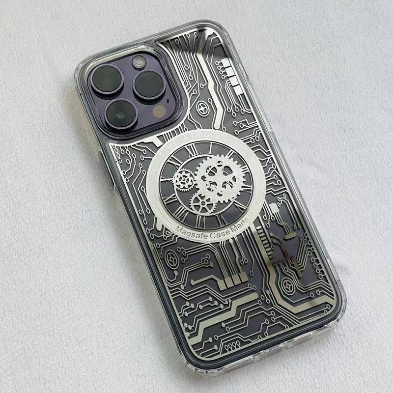 Light Luxury Mechanical Punk Magnetic Mobile Phone Case