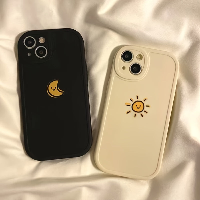 Cartoon Sun And Moon Silicone Soft Phone Case