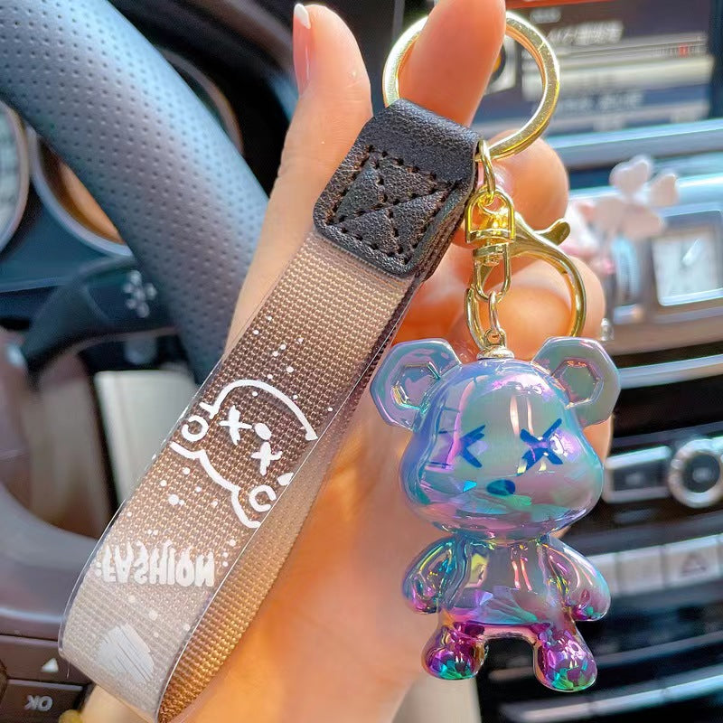 Cute Keychain Gift -  Backpack Charms Couple Cartoon Bears Boy Girl Bag Keychains Women Men Car Key Ring