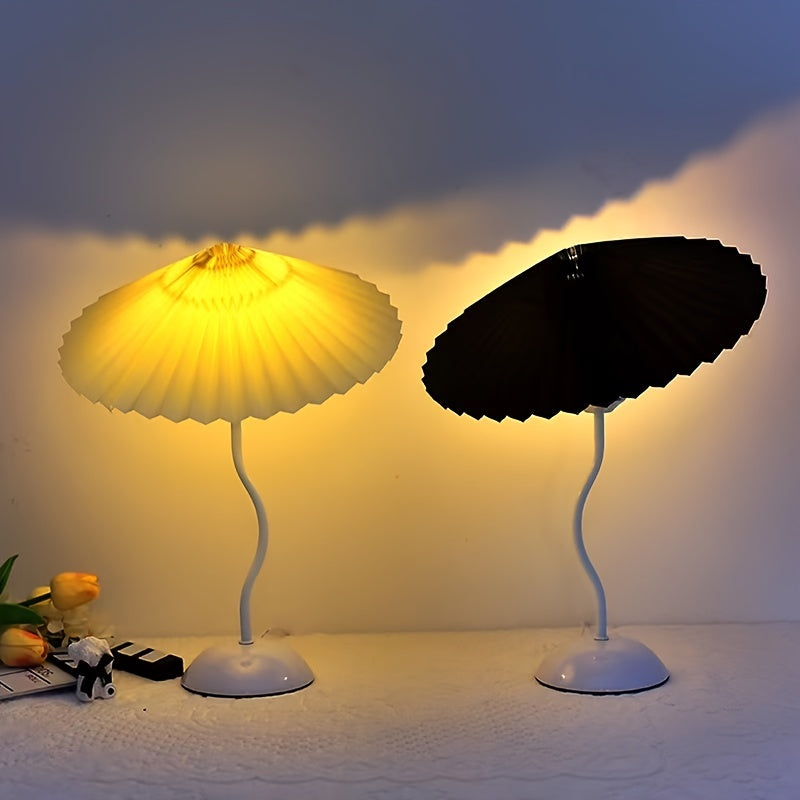 Table Lamp - ED Night Pleated Lamp Pleated Spiral Lamp Umbrella