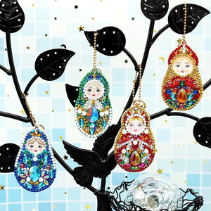 5pcs DIY Doll Full Drill Special Shaped Diamond Keychain ktclubs.com