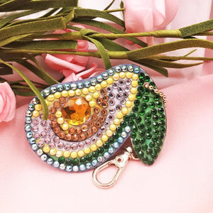 5pcs DIY Fruits Full Drill Special Shaped Diamond  Keychain ktclubs.com