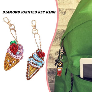 5pcs DIY Ice Cream Full Drill Special Shaped Diamond  Keychain ktclubs.com