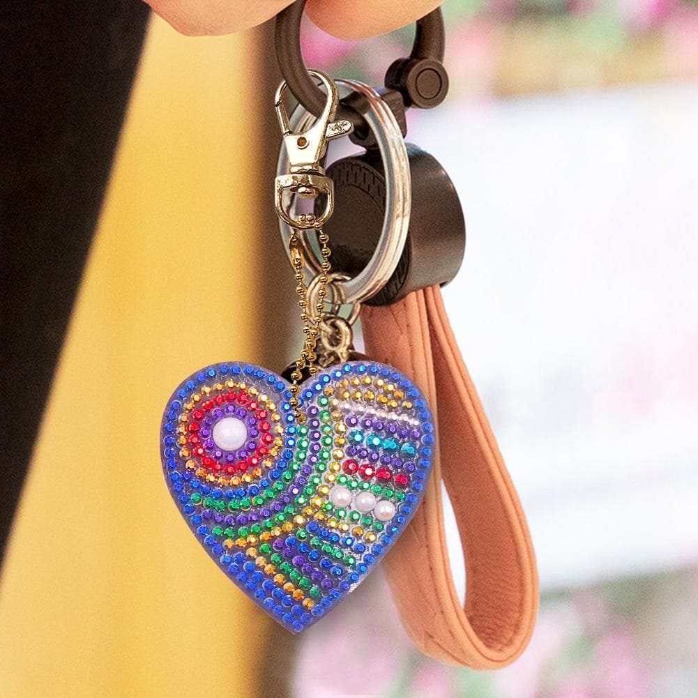 5pcs DIY Love Hanging Full Drill Diamond  Keychain ktclubs.com