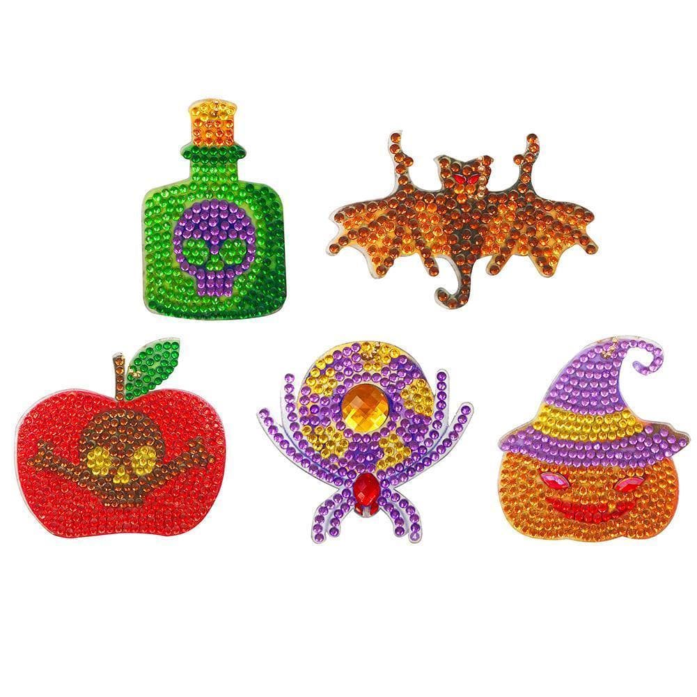 5pcs Halloween DIY  Special Shaped Full Drill Diamond Keychain ktclubs.com