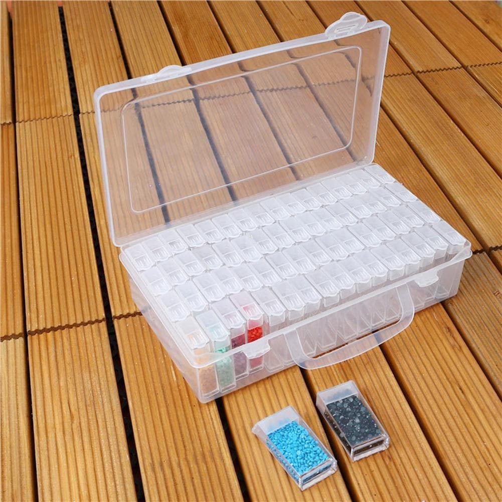 64 Slots Bottles Diamond Painting Storage Box Plastic Rhinestone Holder ktclubs.com