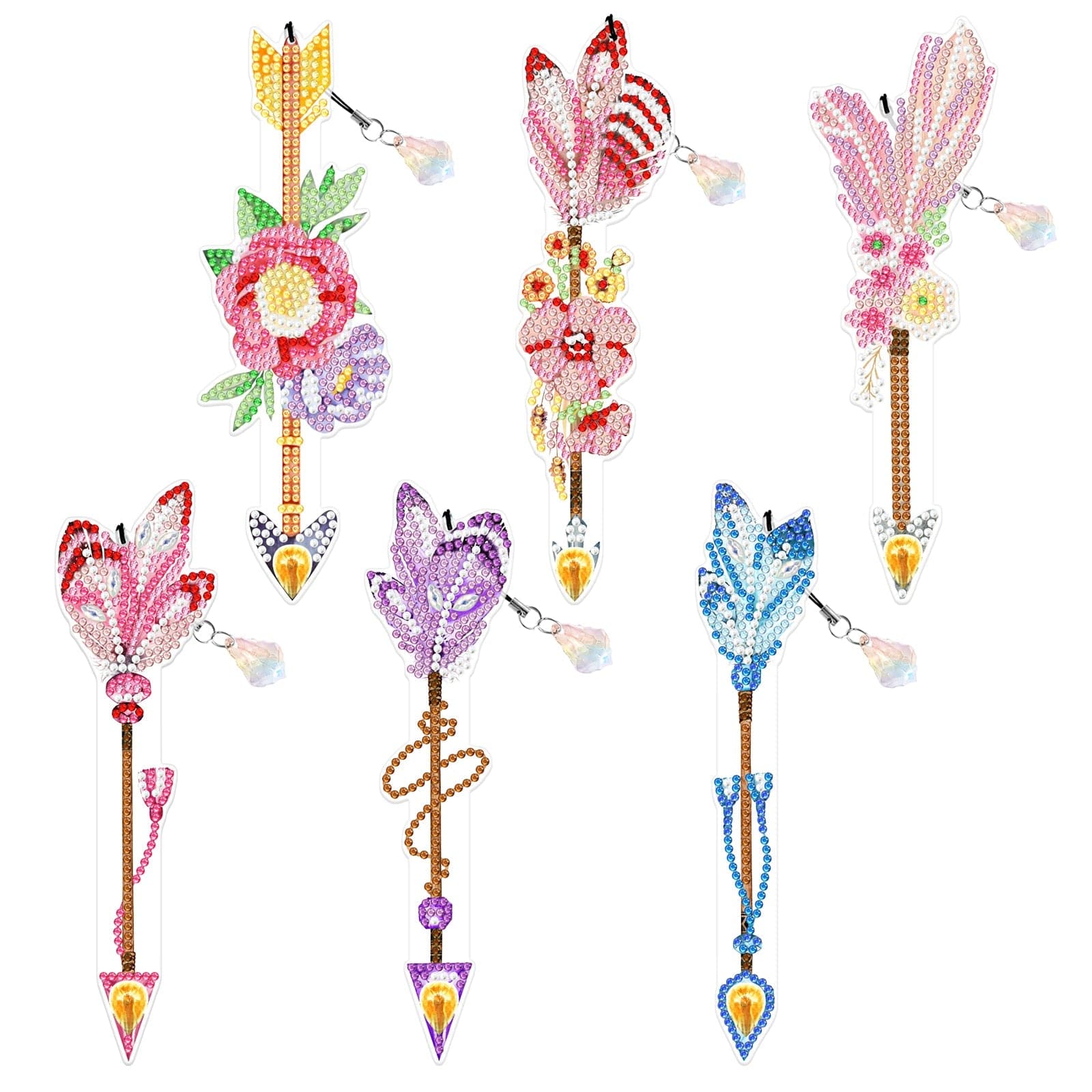 6PCS DIY Diamond Painting Arrow Shape Bookmark ktclubs.com