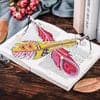 6PCS DIY Diamond Painting Feather Shape Bookmark ktclubs.com