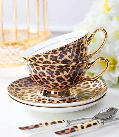 Creative Bone China Porcelain Tea Cup Set, Modern Ceramic Cups, Elegant Ceramic Coffee Cups, Unique Tea Cups and Saucers in Gift Box