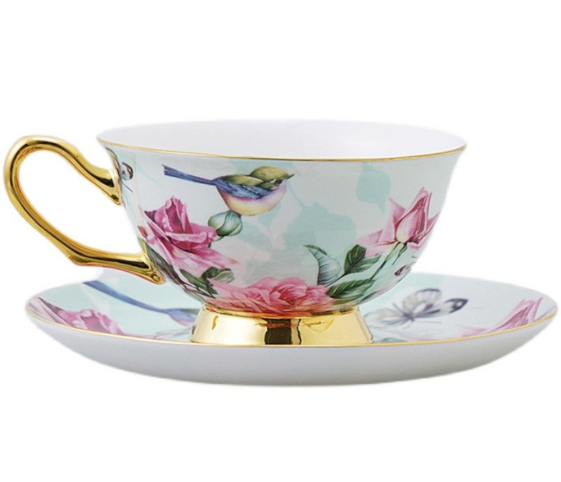 Unique Afternoon Tea Cups and Saucers in Gift Box, Royal Bone China Porcelain Tea Cup Set, Elegant Flower Pattern Ceramic Coffee Cups, Beautiful British Tea Cups