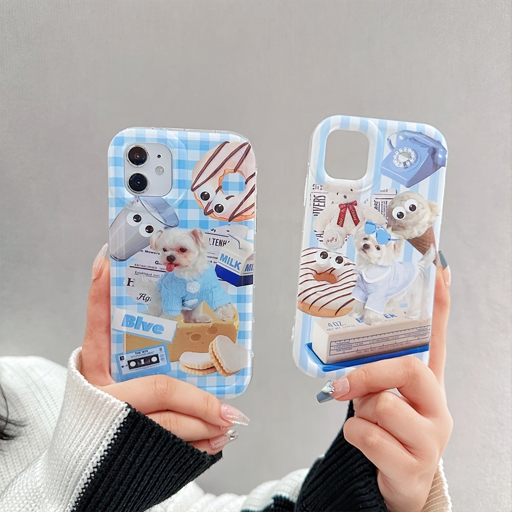 Cute Puppy Series Blue  Mobile Phone Case