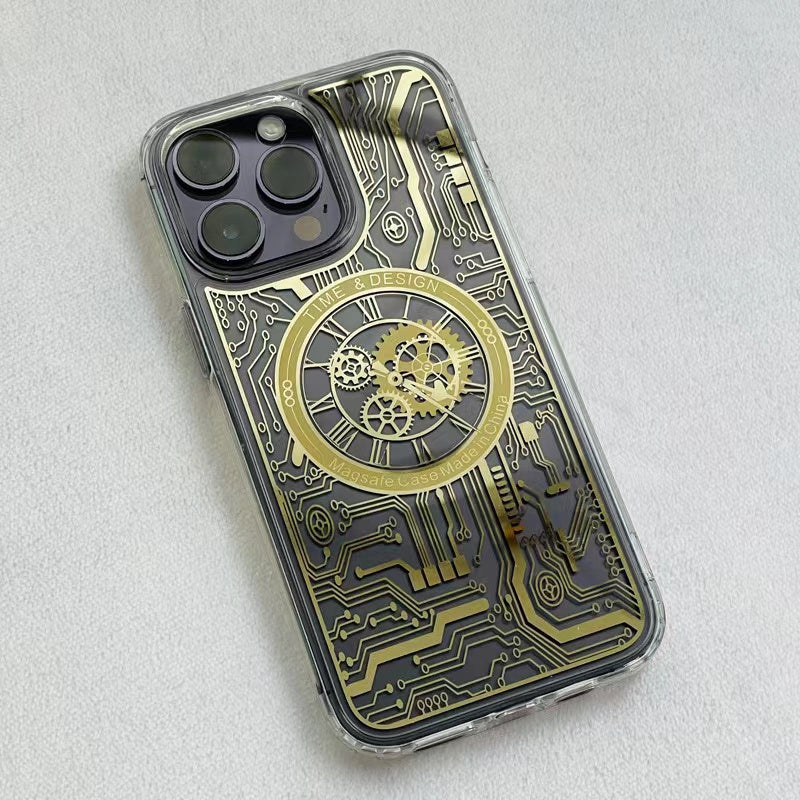 Light Luxury Mechanical Punk Magnetic Mobile Phone Case