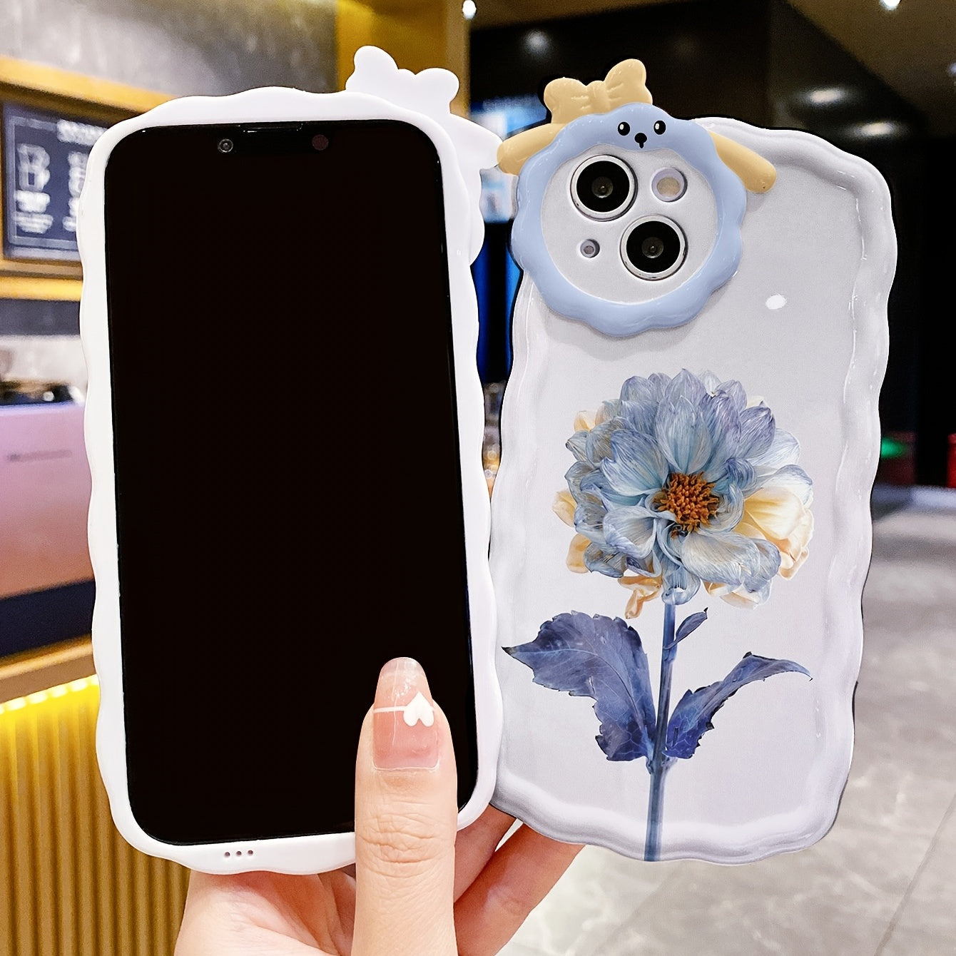 Phone Case With Elegant Beautiful Flower