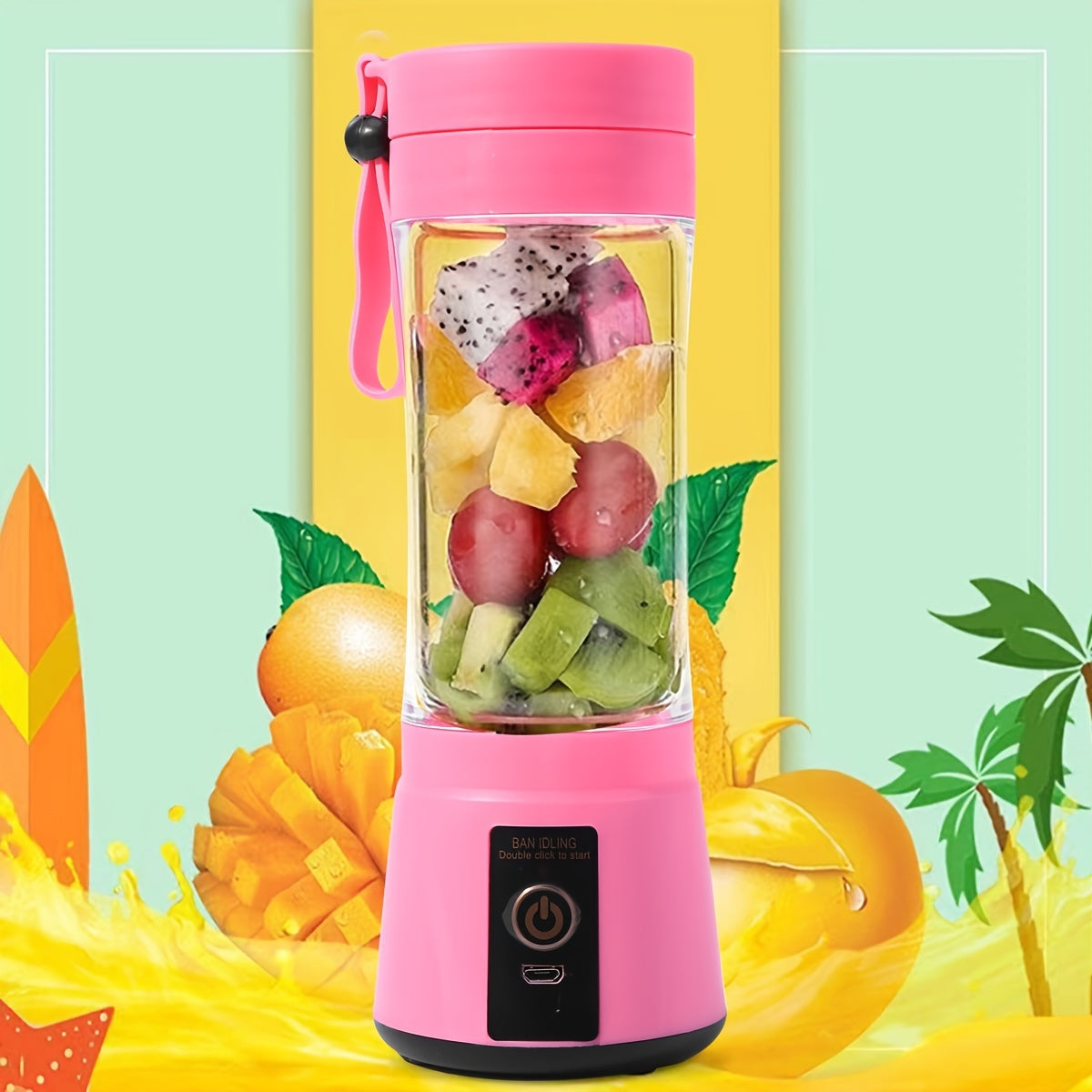 1pc Portable Electric Juice Squeezer, Mini Multifunctional Juicer Cup