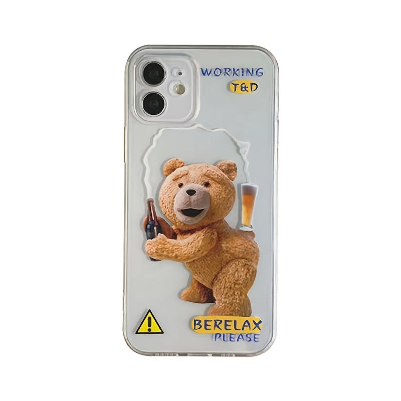 Lovely Bear Transparent Phone Case