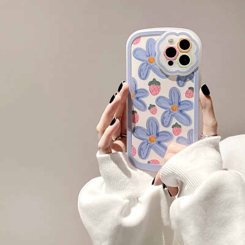 Oil Painting Flowers Silicone Shockproof Phone Case