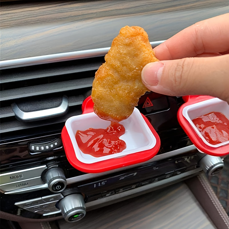 Mini Sauce Dish Universal Car French Fries Holder Storage Box Bucket Fries Snacks Box Food Drink Cup Holder Travel Eat In Car