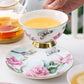 Unique Afternoon Tea Cups and Saucers in Gift Box, Royal Bone China Porcelain Tea Cup Set, Elegant Flower Pattern Ceramic Coffee Cups, Beautiful British Tea Cups