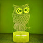 3D Night Light, Owl Shape, USB Atmosphere Desk Lamp, Bedroom Decoration, Gift For Children