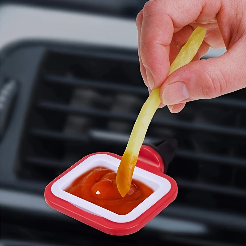 Mini Sauce Dish Universal Car French Fries Holder Storage Box Bucket Fries Snacks Box Food Drink Cup Holder Travel Eat In Car