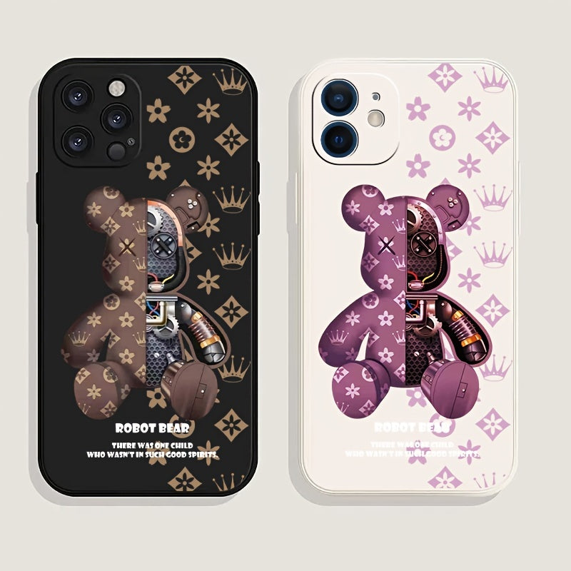 Fashion Printed Bear Soft Silicone Protective Phone Case