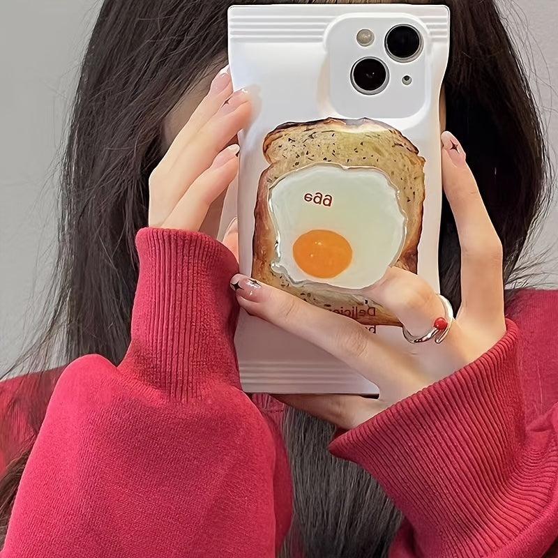 Egg Cheese Bread Phone Case With Holder