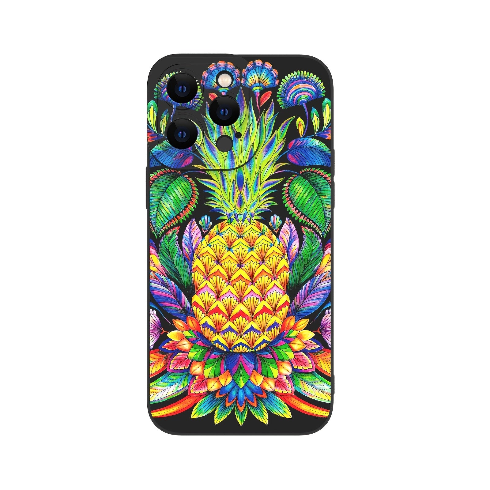 Fruit Pineapple Pattern Design Shockproof Slim Protective Cove Anti-Fall Sleeve Phone Case Camera Lens All Inclusive Protection Phone Soft Shell