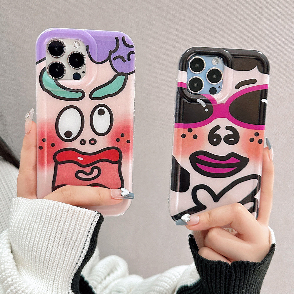 Spoof Expression Mobile Phone Case Couple Mobile Phone Case A Set Of 2pcs