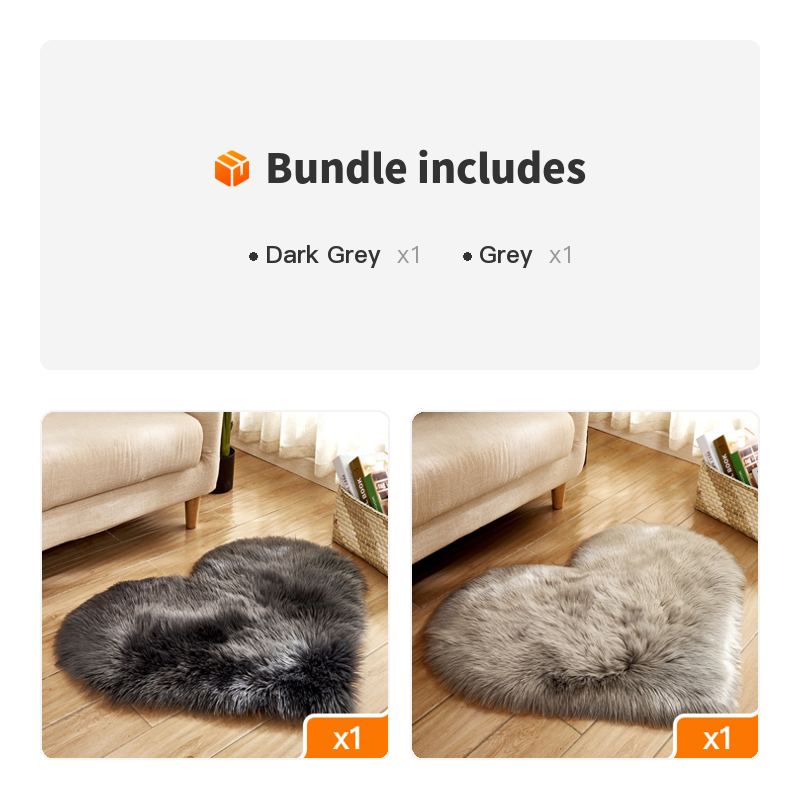 1pc Heart Shaped Area Rug, Plush Faux-Fur Carpet For Living Room & Bedroom, Home Decor Valentine's Day Decor 19.6in*23.6in/50cm*60cm