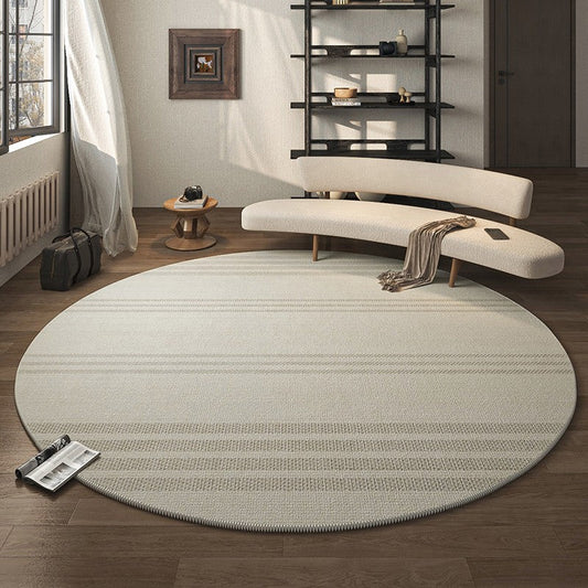 Round Area Rugs for Dining Room, Abstract Contemporary Round Rugs for Bedroom, Coffee Table Rugs, Geometric Modern Round Rugs for Living Room, Circular Modern Carpets