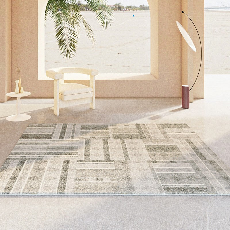 Contemporary Runner Rugs Next to Bed, Bathroom Runner Rugs, Grey Modern Rugs for Living Room, Contemporary Carpets under Dining Room Table