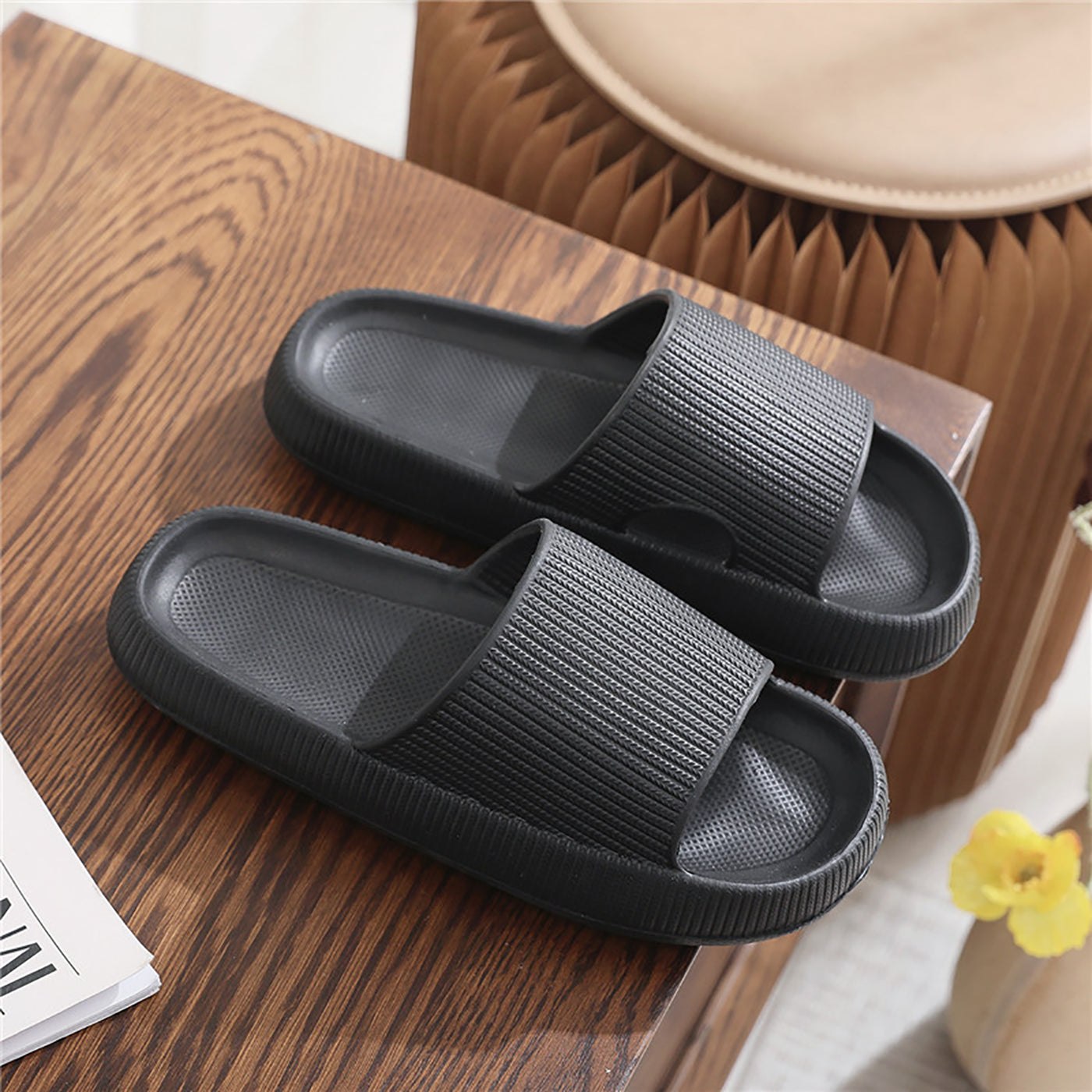 Women's Super Soft Eva Thick Platform Slides, Minimalist And Comfortable Indoor Bathroom Non-Slip Slippers, Women's Slippers