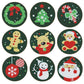 9 Christmas snowman DIY diamond painting coasters ktclubs.com