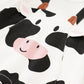 Toddler Baby's Cow Print Long Sleeves Jumpsuit, Casual Cute Cartoon For Winter