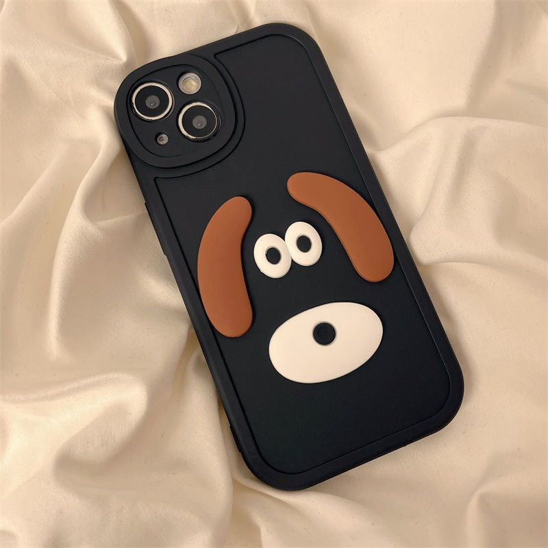 Three-dimensional Leader Dog Phone Case For IPhone 14 Plus 7 8 X XS XR 11 12 Mini 13 Pro Max SE2020 Silicone Cover Cases