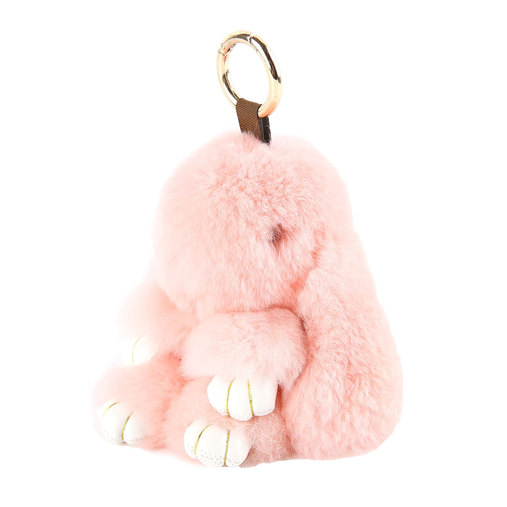 Rabbit Fur Plush Toy Bunny Keychain