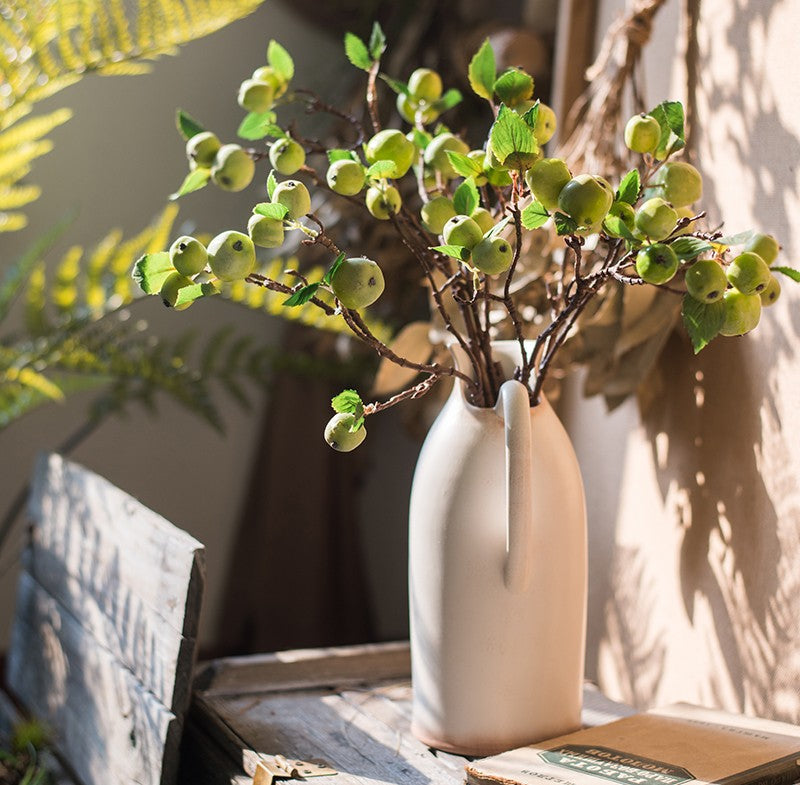 Green Apple Branch, Fruit Branch, Table Centerpiece, Beautiful Modern Flower Arrangement Ideas for Home Decoration, Simple Artificial Floral for Dining Room