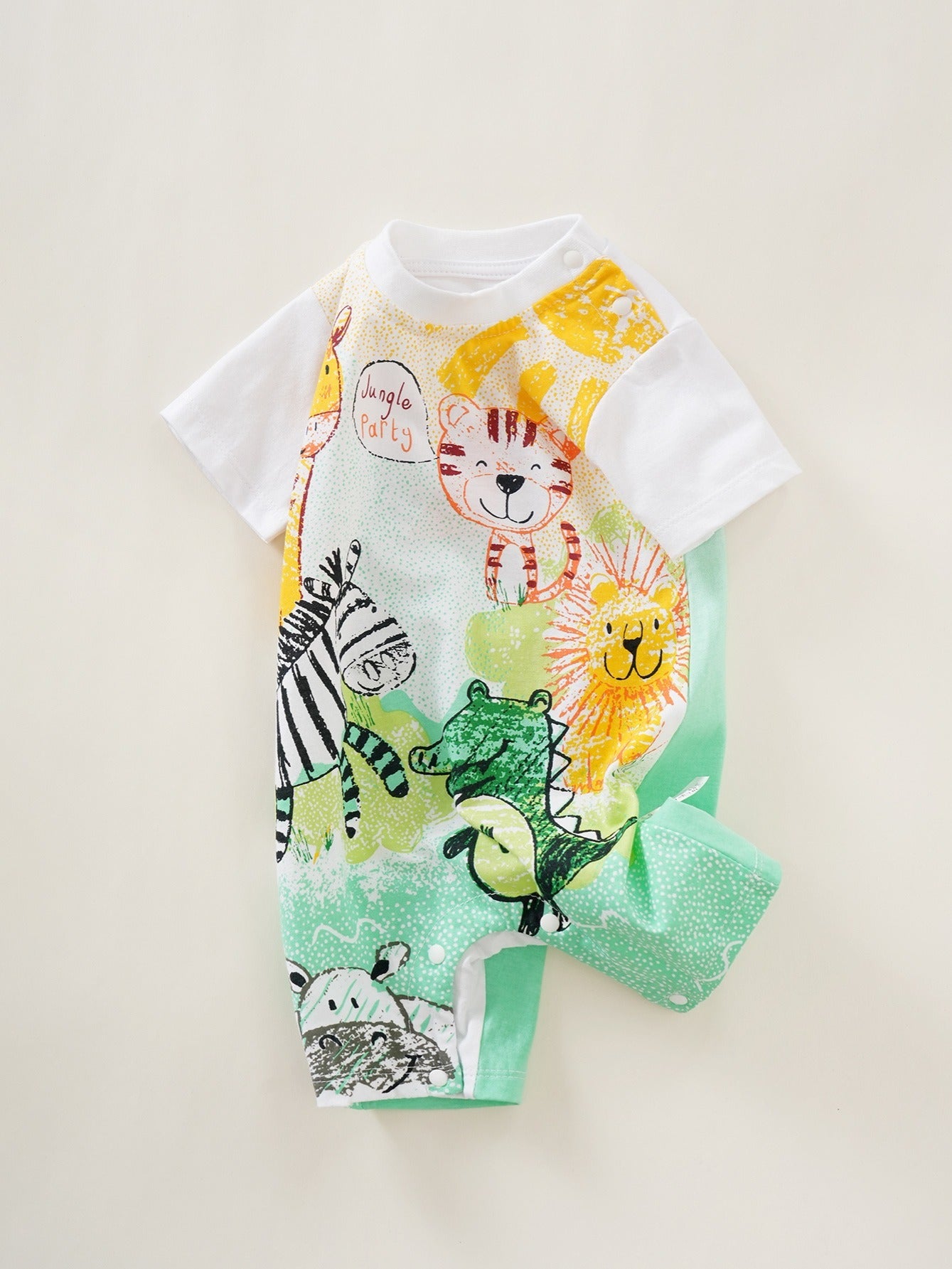 Toddler Newborn Baby Boys Girls Cartoon Animals Printed Romper