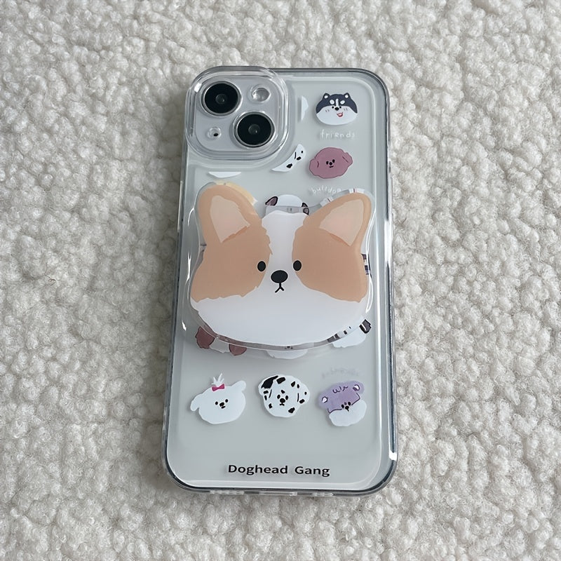 Cute Cartoon Puppy Phone Case With Grip