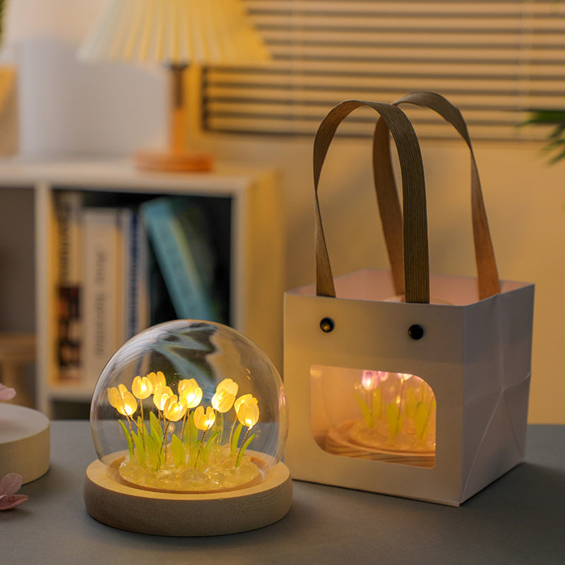 Tulip night light - handmade for room and bedroom decoration