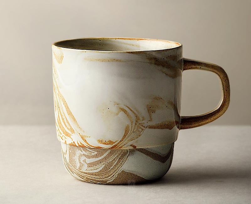 Ceramic Coffee Mug, Large Capacity Coffee Cup, Large Handmade Pottery Coffee Cup, Large Tea Cup