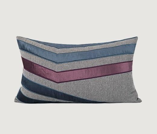 Purple Gray Decorative Pillows for Couch, Large Modern Throw Pillows, Modern Sofa Pillows, Contemporary Throw Pillows for Living Room
