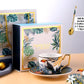 Jungle Animals Porcelain Coffee Cups, Coffee Cups with Gold Trim and Gift Box, Tea Cups and Saucers