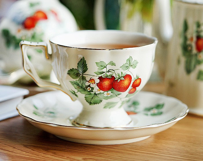 Beautiful British Tea Cups, Bone China Porcelain Tea Cup Set, Traditional English Tea Cups and Saucers, Unique Ceramic Coffee Cups