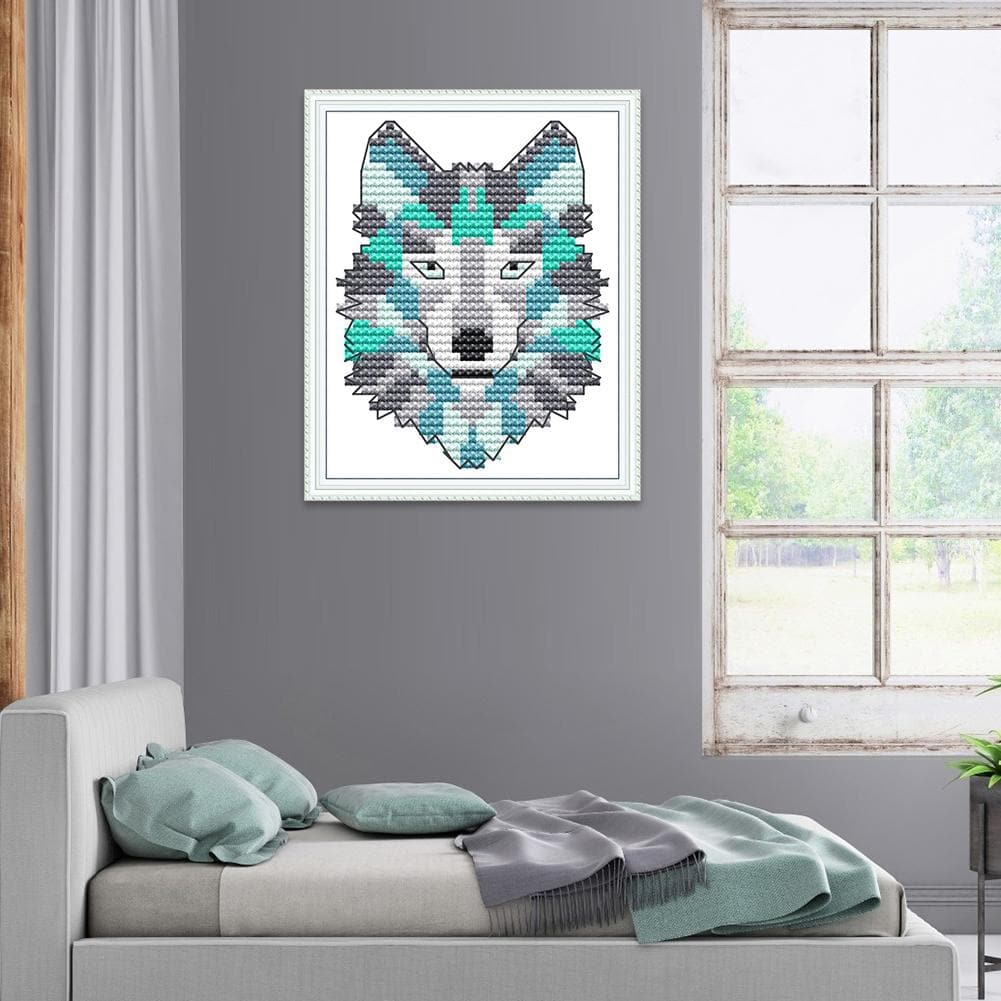 Abstract Animal-wolf - Cross Stitch - 9*13cm ktclubs.com